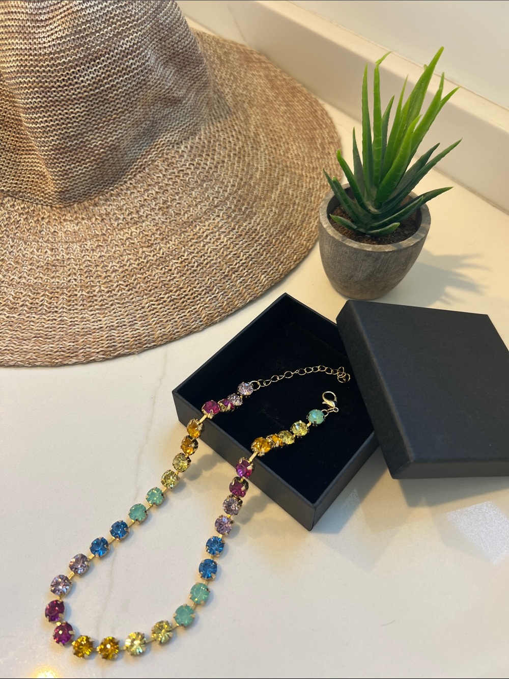 Multicolor Crystal Necklace - Women Jewelry